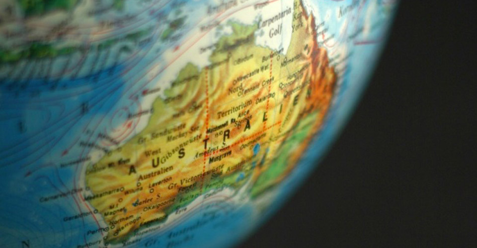 globo terrestre Austrália
